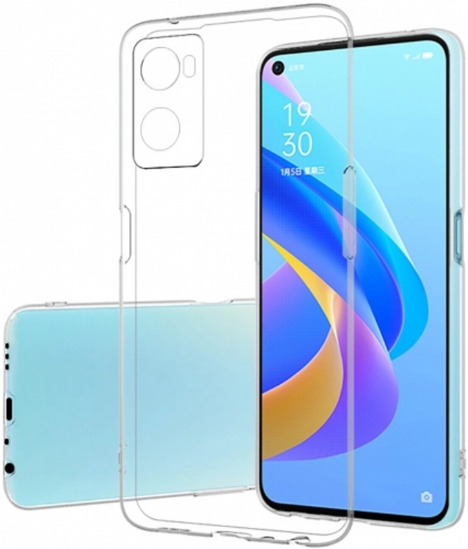 Oppo A96 4G Kılıf Kamera Korumalı Esnek Silikon Kapak - Şeffaf