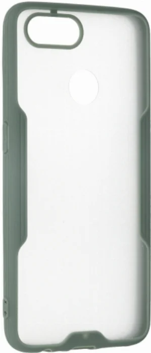 Oppo Ax7 Kılıf Kamera Lens Korumalı Arkası Şeffaf Silikon Kapak - Yeşil