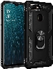 Oppo AX7 Kılıf Silikon Zırhlı Standlı Yüzüklü Mıknatıslı Tank Kapak - Siyah