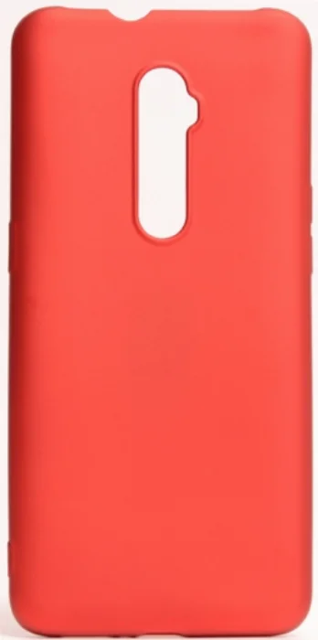 Oppo Reno 10x Zoom Kılıf İnce Mat Esnek Silikon - Kırmızı