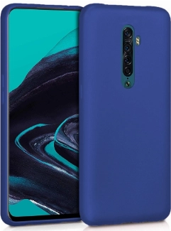 Oppo Reno 2 Kılıf İnce Soft Mat Renkli Esnek Silikon Kapak - Lacivert