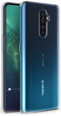 Oppo Reno 2 Kılıf Kamera Korumalı Esnek Silikon Kapak - Şeffaf