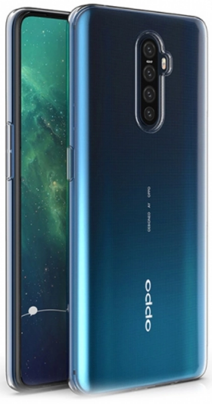 Oppo Reno 2 Kılıf Kamera Korumalı Esnek Silikon Kapak - Şeffaf