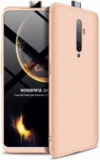 Oppo Reno 2z Kılıf 3 Parçalı 360 Tam Korumalı Rubber AYS Kapak  - Gold