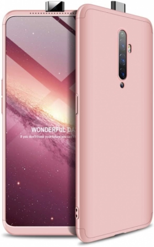 Oppo Reno 2z Kılıf 3 Parçalı 360 Tam Korumalı Rubber AYS Kapak - Rose Gold