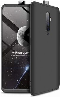 Oppo Reno 2z Kılıf 3 Parçalı 360 Tam Korumalı Rubber AYS Kapak  - Siyah