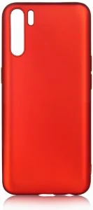 Oppo Reno 3 Kılıf İnce Mat Esnek Silikon - Kırmızı