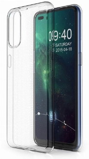 Oppo Reno 4 Kılıf Kamera Korumalı Esnek Silikon Kapak - Şeffaf