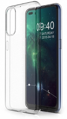 Oppo Reno 4 Kılıf Kamera Korumalı Esnek Silikon Kapak - Şeffaf