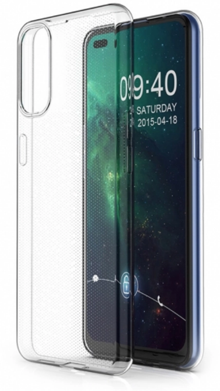 Oppo Reno 4 Kılıf Kamera Korumalı Esnek Silikon Kapak - Şeffaf