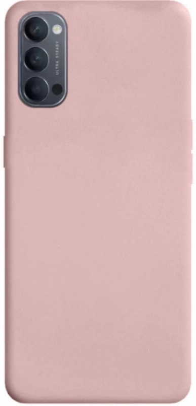 Oppo Reno 4 Kılıf İnce Soft Mat Renkli Esnek Silikon Kapak - Rose Gold