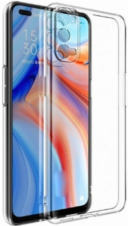 Oppo Reno 4 Kılıf Kamera Korumalı Esnek Silikon Kapak - Şeffaf