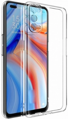 Oppo Reno 4 Kılıf Kamera Korumalı Esnek Silikon Kapak - Şeffaf