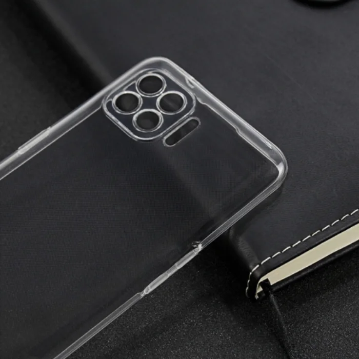 Oppo Reno 4 Lite Kılıf Kamera Lens Korumalı İnce Esnek Süper Silikon 0.3mm - Şeffaf