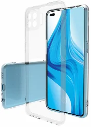 Oppo Reno 4 Lite Kılıf Kamera Korumalı Esnek Silikon Kapak - Şeffaf