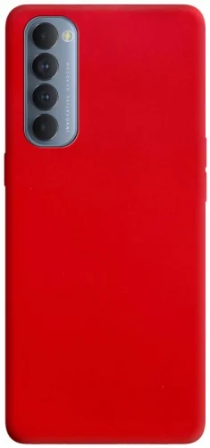 Oppo Reno 4 Pro Kılıf İnce Mat Esnek Silikon - Kırmızı