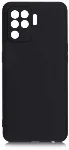 Oppo Reno 5 Lite Kılıf İnce Mat Esnek Silikon - Siyah