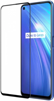 Oppo Reno 5 Lite Tam Kapatan 5D Kenarları Kırılmaya Dayanıklı Cam Ekran Koruyucu - Siyah