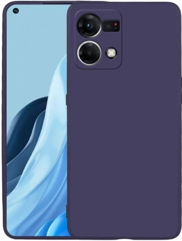 Oppo Reno 7 Kılıf İnce Soft Mat Renkli Esnek Silikon Kapak - Lacivert