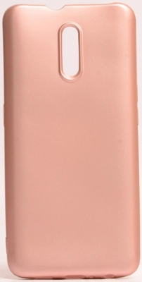 Oppo Reno Kılıf İnce Soft Mat Renkli Esnek Silikon Kapak - Rose Gold