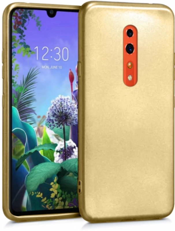 Oppo Reno Z Kılıf İnce Soft Mat Renkli Esnek Silikon Kapak - Gold