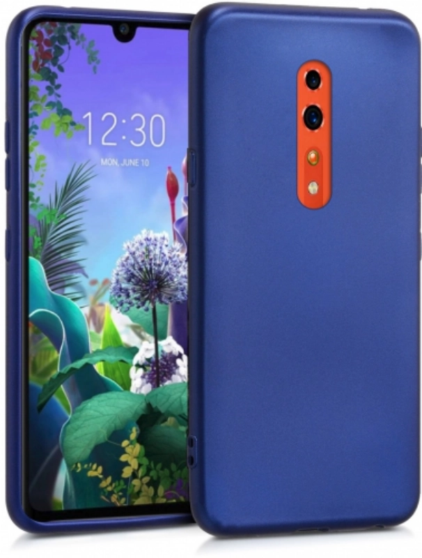 Oppo Reno Z Kılıf İnce Soft Mat Renkli Esnek Silikon Kapak - Lacivert