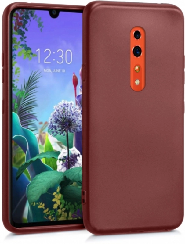 Oppo Reno Z Kılıf İnce Soft Mat Renkli Esnek Silikon Kapak - Mürdüm