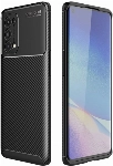 Oppo Reno 5 Pro Kılıf Silikon Parmak İzi Bırakmayan Karbon Soft Negro Kapak - Siyah