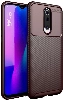 Oppo RX17 Pro Kılıf Silikon Parmak İzi Bırakmayan Karbon Soft Negro Kapak - Kahve