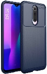 Oppo RX17 Pro Kılıf Silikon Parmak İzi Bırakmayan Karbon Soft Negro Kapak - Lacivert