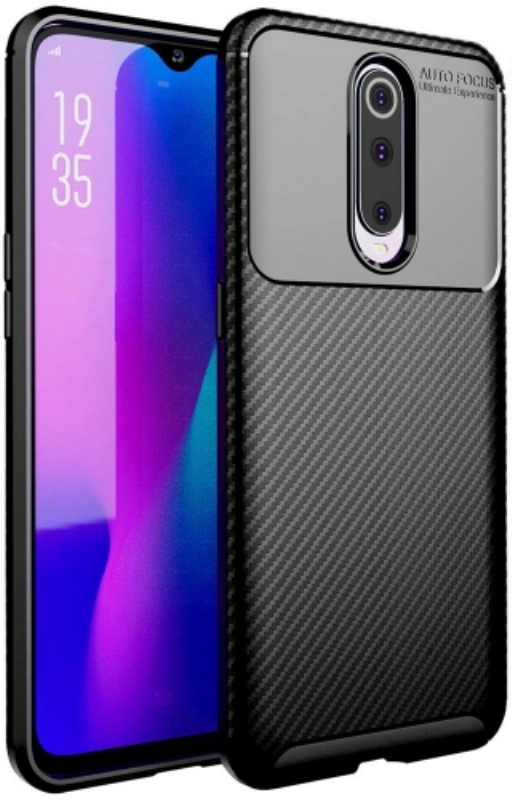 Oppo RX17 Pro Kılıf Silikon Parmak İzi Bırakmayan Karbon Soft Negro Kapak - Siyah