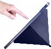 Apple iPad 10.9 2022 (10. Nesil) Tablet Kılıfı Standlı Tri Folding Kalemlikli Silikon Smart Cover - Kırmızı