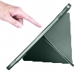 Apple iPad 10.9 2022 (10. Nesil) Tablet Kılıfı Standlı Tri Folding Kalemlikli Silikon Smart Cover - Koyu Yeşil