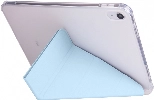 Apple iPad 10.9 2022 (10. Nesil) Tablet Kılıfı Standlı Tri Folding Kalemlikli Silikon Smart Cover - Mavi