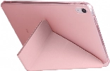 Apple iPad 10.9 2022 (10. Nesil) Tablet Kılıfı Standlı Tri Folding Kalemlikli Silikon Smart Cover - Pembe