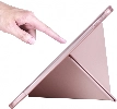 Apple iPad 10.9 2022 (10. Nesil) Tablet Kılıfı Standlı Tri Folding Kalemlikli Silikon Smart Cover - Pembe