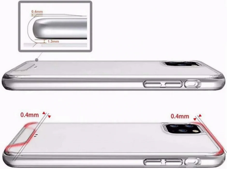 Apple iPhone 11 Pro Kılıf Clear Guard Serisi Gard Kapak - Şeffaf