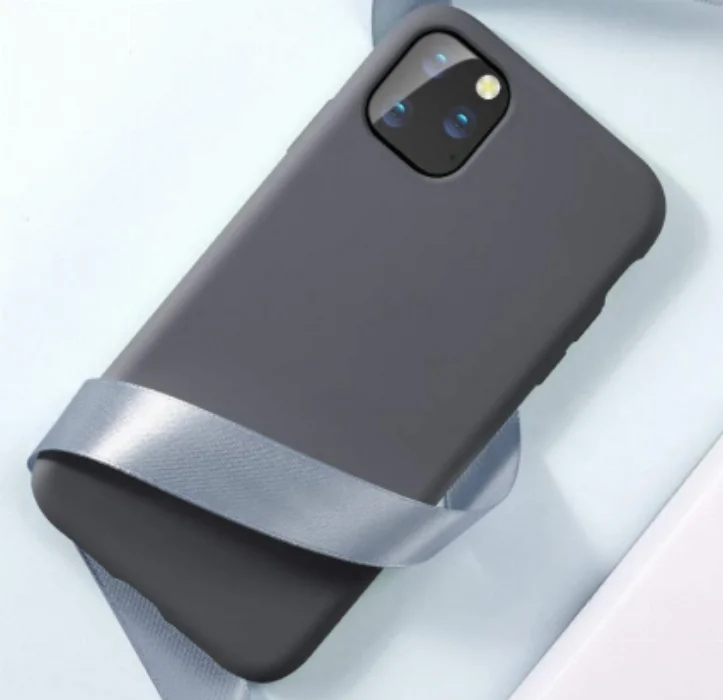 Apple iPhone 11 Pro Max Kılıf İnce Mat Esnek Silikon - Siyah