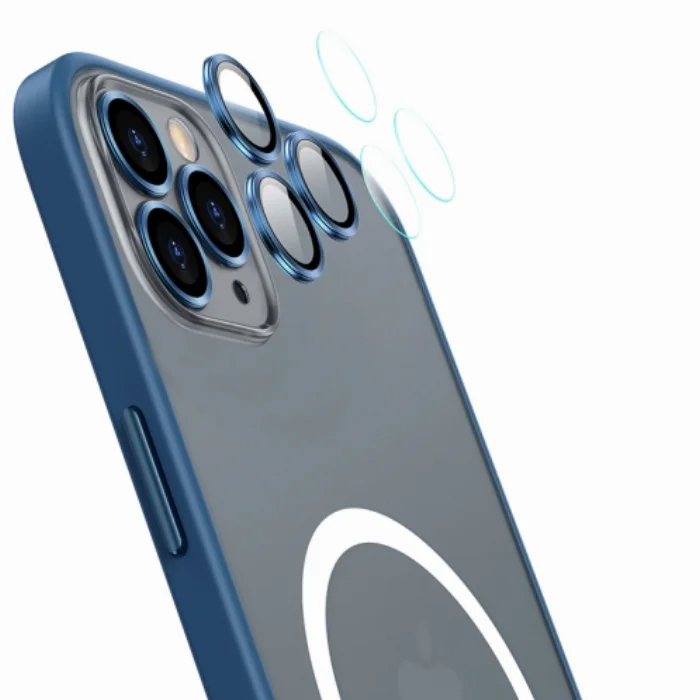 Apple iPhone 11 Pro Max Kılıf Lens Koruyuculu Mokka Magsafe Wireless Silikon Kapak - Siyah