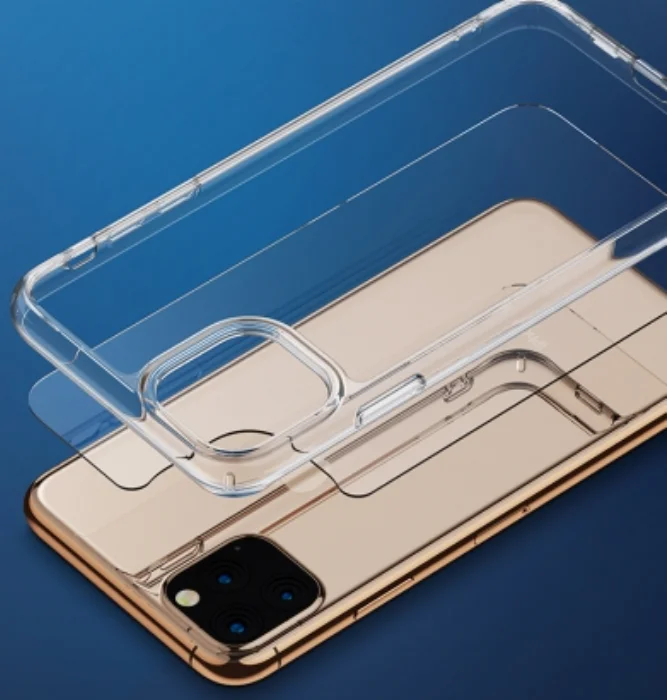Apple iPhone 11 Pro Max Kılıf Magic Crystal Clear Glass Case - Şeffaf