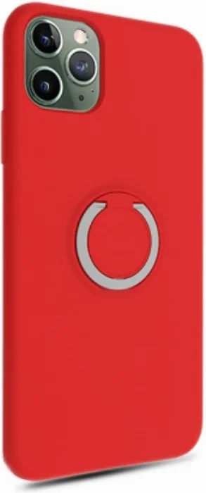 Apple iPhone 11 Pro Max Kılıf Silikon İnce Mat Esnek Parmak İzi Bırakmayan Plex Kapak - Kırmızı