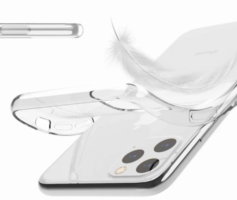 Apple iPhone 11 Pro Max Kılıf Ultra İnce Esnek Süper Silikon 0.3mm - Şeffaf