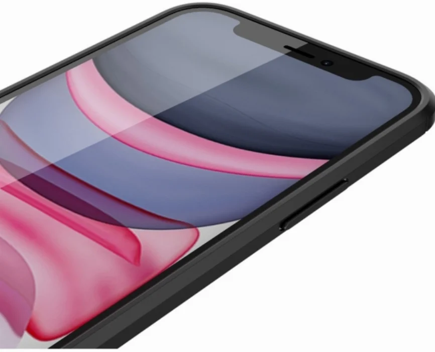 Apple iPhone 12 Mini (5.4) Kılıf Deri Görünümlü Parmak İzi Bırakmaz Niss Silikon - Kırmızı