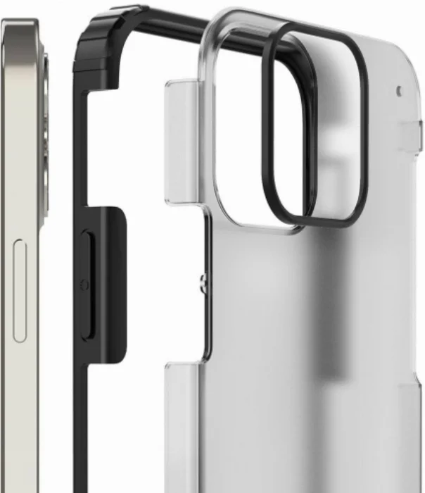 Apple iPhone 12 Pro (6.1) Kılıf Volks Serisi Kenarları Silikon Arkası Şeffaf Sert Kapak - Kırmızı