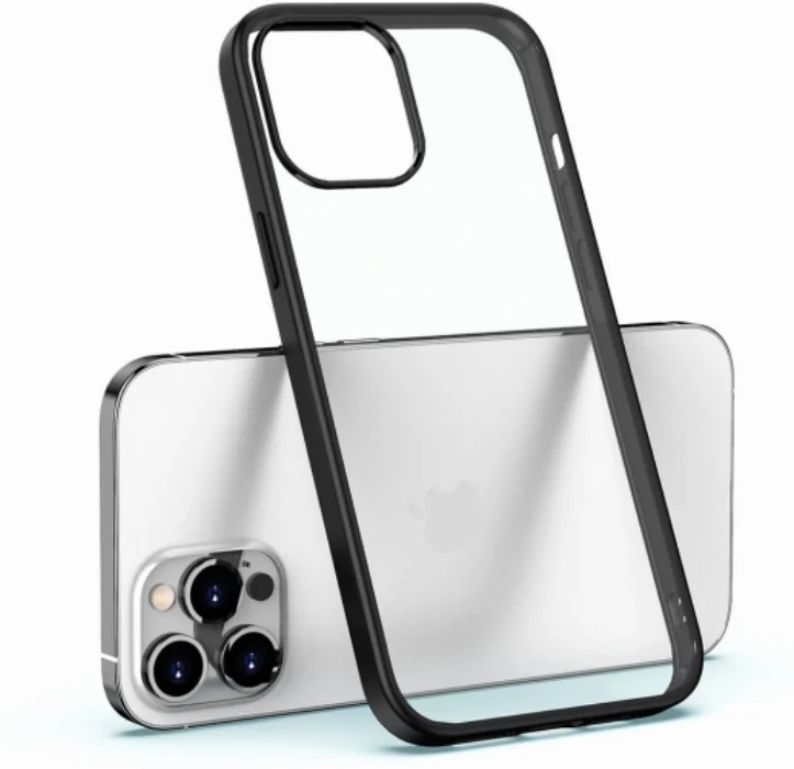 Apple iPhone 12 Pro Max (6.7) Kılıf Arkası Cam Kenarları Silikon Hom Kapak - Yeşil