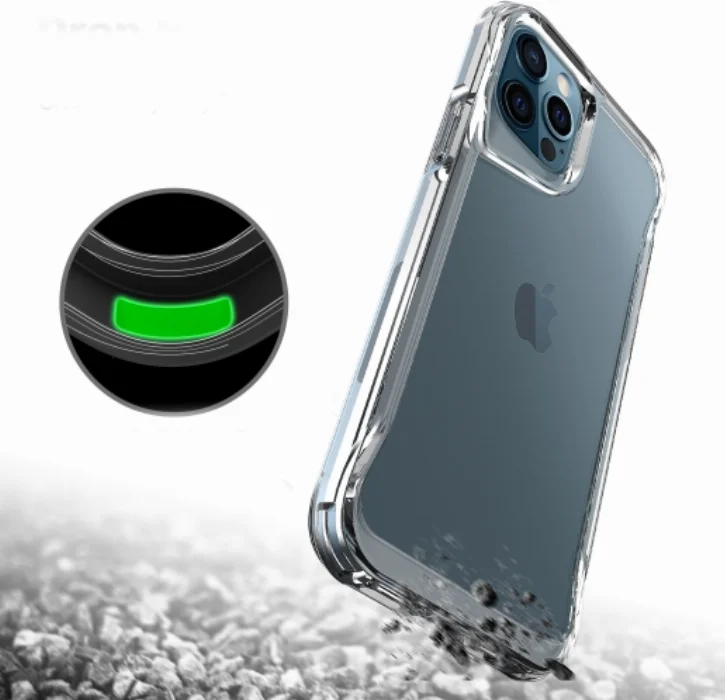 Apple iPhone 12 Pro Max (6.7) Kılıf Şeffaf TPU Kenarları Esnek T-Max Kapak