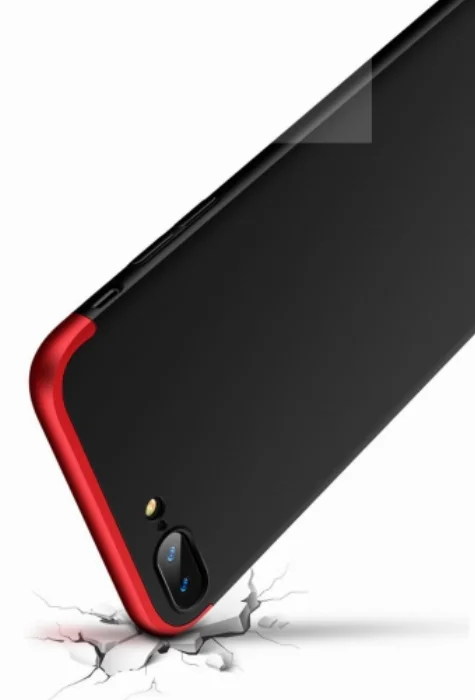 Apple iPhone 7 Plus Kılıf 3 Parçalı 360 Tam Korumalı Rubber AYS Kapak  - Kırmızı