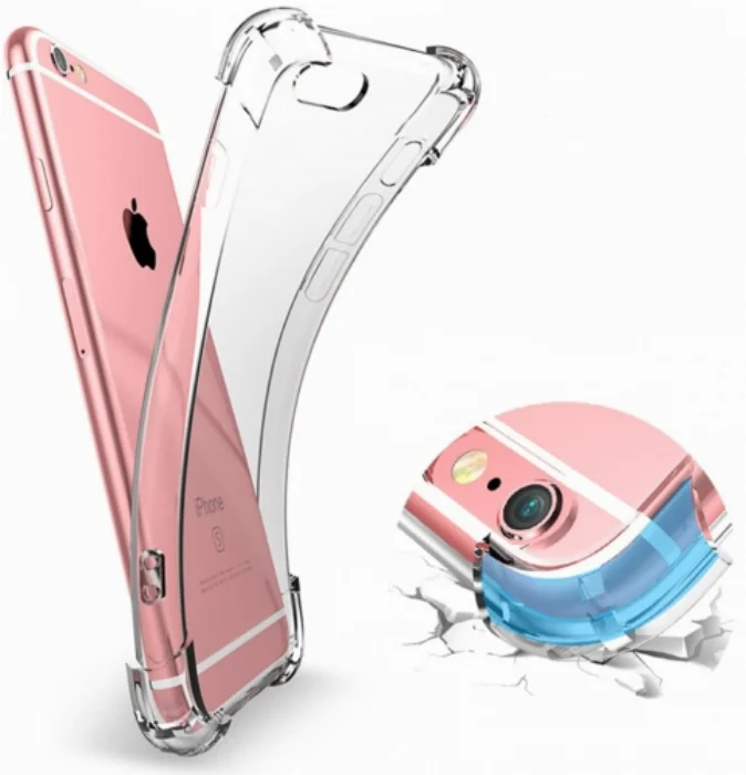 Apple iPhone 7 Plus Kılıf Köşe Korumalı Airbag Şeffaf Silikon Anti-Shock