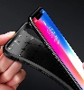 Apple iPhone X Kılıf Silikon Parmak İzi Bırakmayan Karbon Soft Negro Kapak - Lacivert