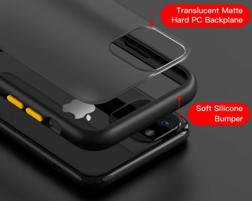 Benks Apple iPhone 11 Pro Kılıf Arkası Mat Magic Smooth Drop Resistance Kapak - Siyah